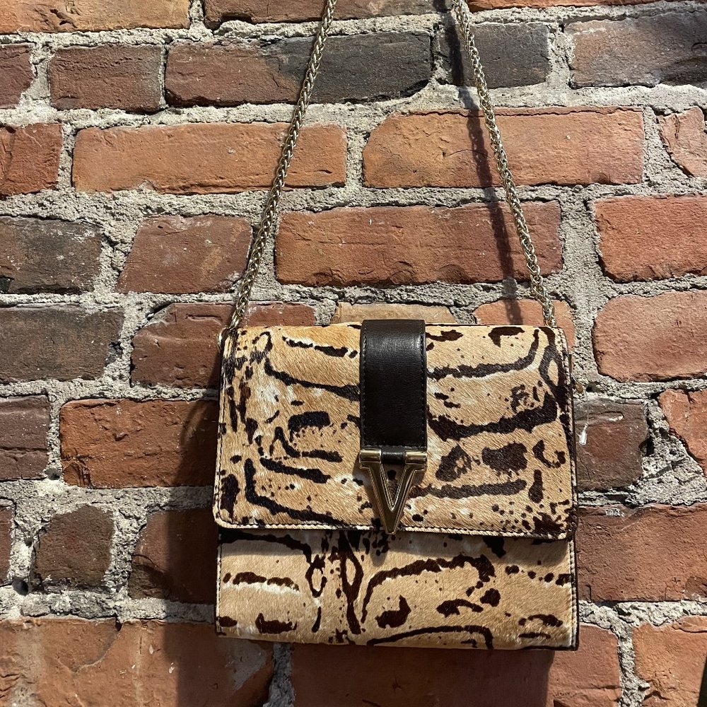 Vince Camuto Leopard print calfhair/leather CB bag